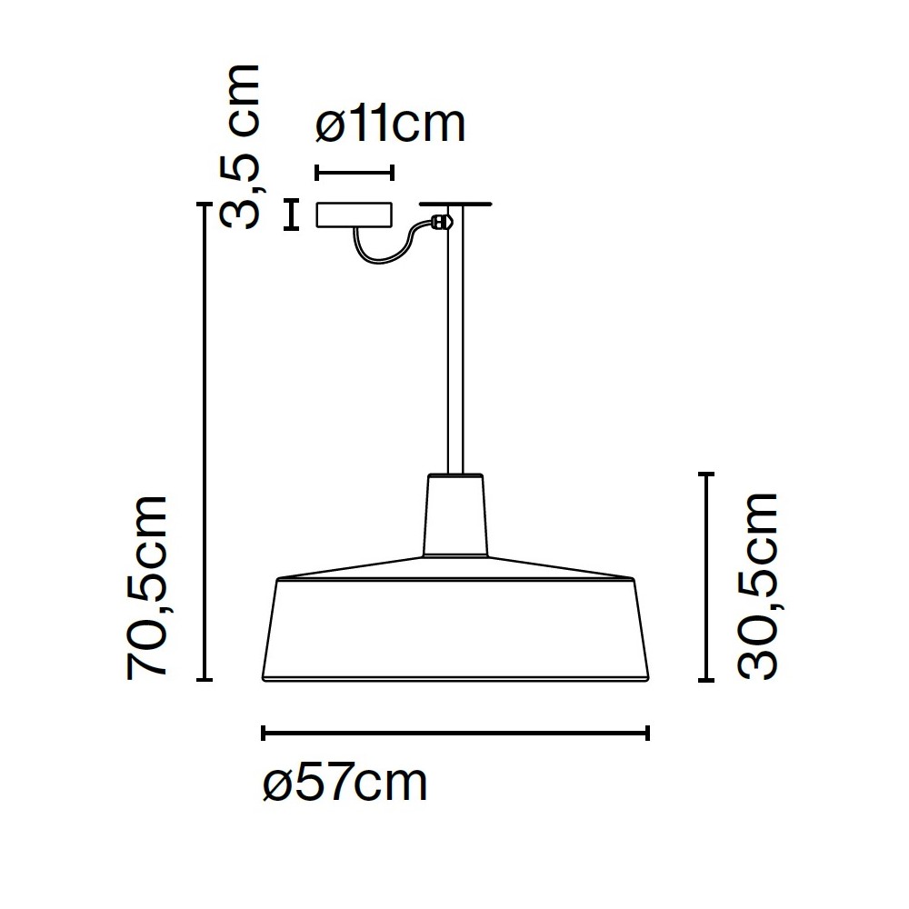 Soho C Fixed Stem LED Outdoor Ceiling Light