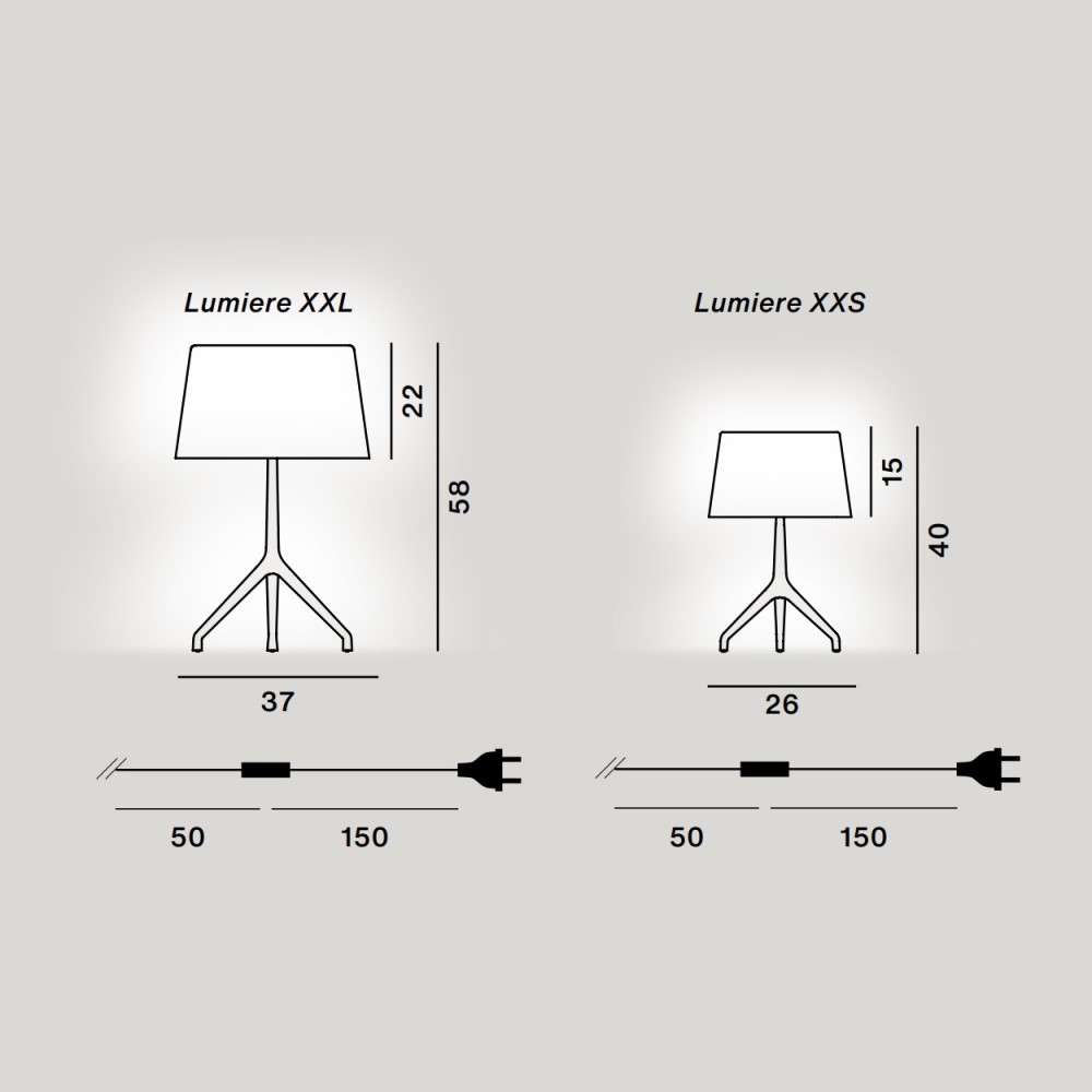 Lumiere XXL - XXS Table Lamp