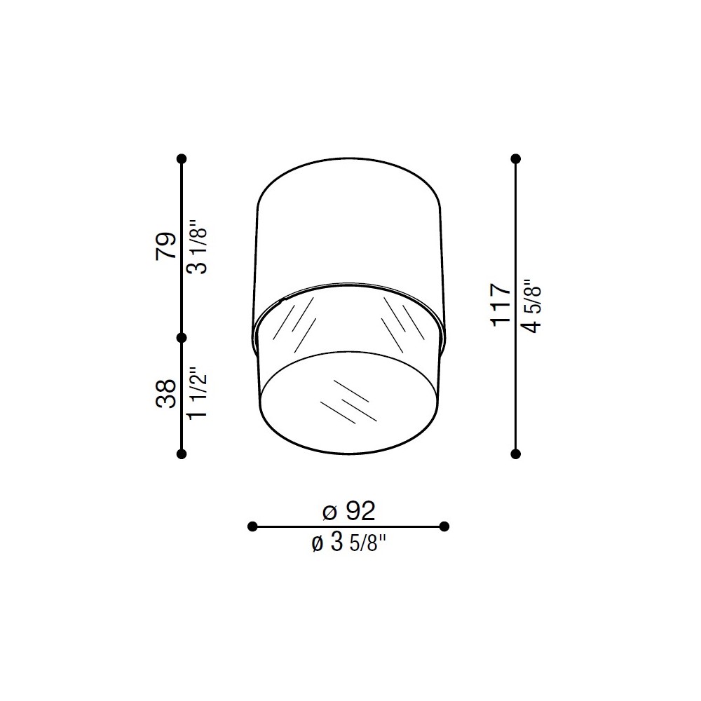 Clic Up Top LED Outdoor Ceiling Light