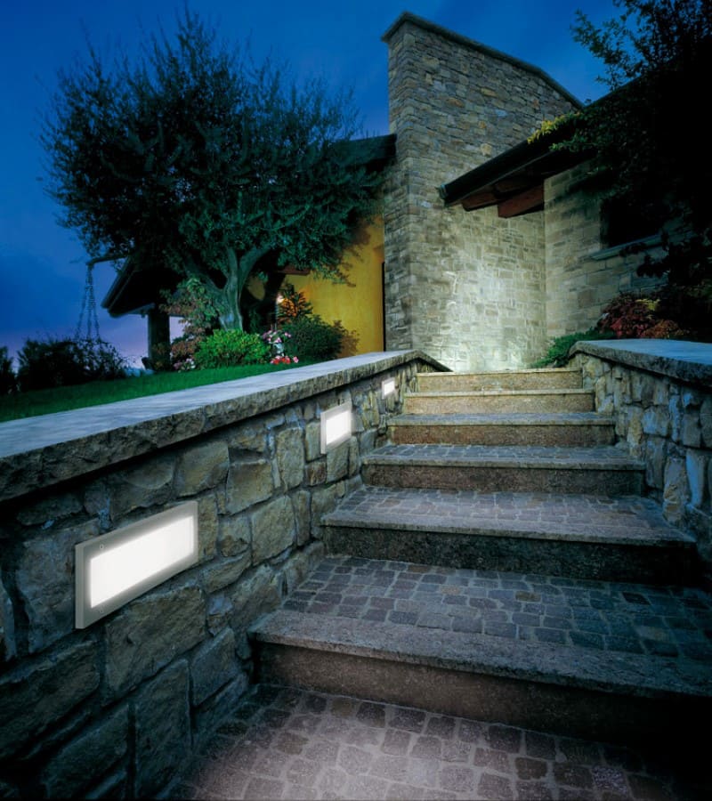 Stile 330 simmetrica LED Outdoor Recessed Wall Light