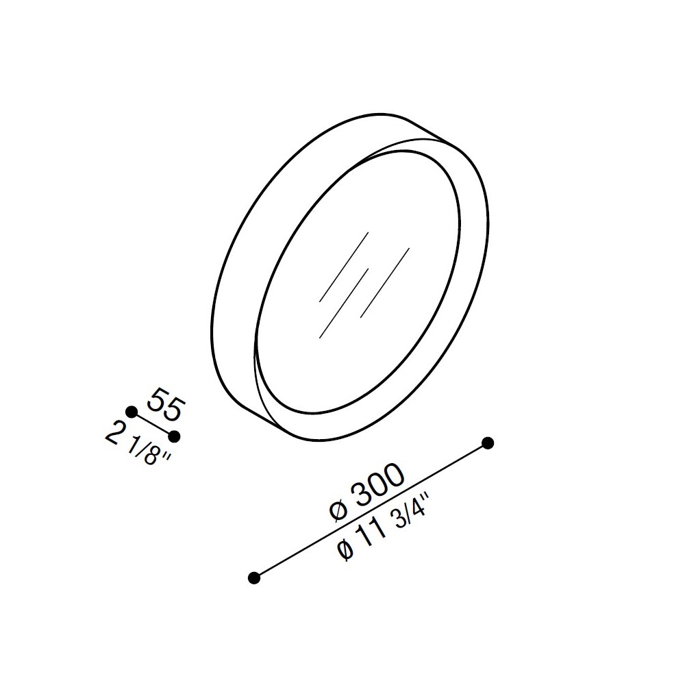 Flo T 300 Wall and Ceiling Light