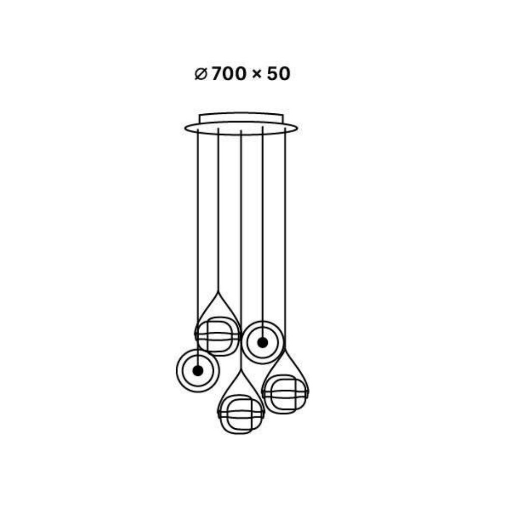 Capsula Metal Canopy PC966 Suspension Lamp