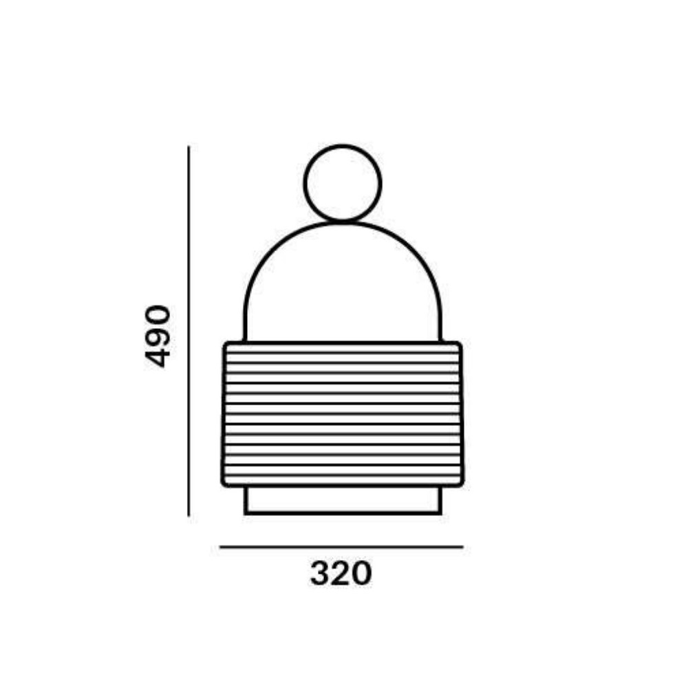 Dome Nomad Lines Small PC1287 Table and Floor Light