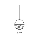 Geometric Circle 1/2 Bottom PC1142 Suspension Lamp