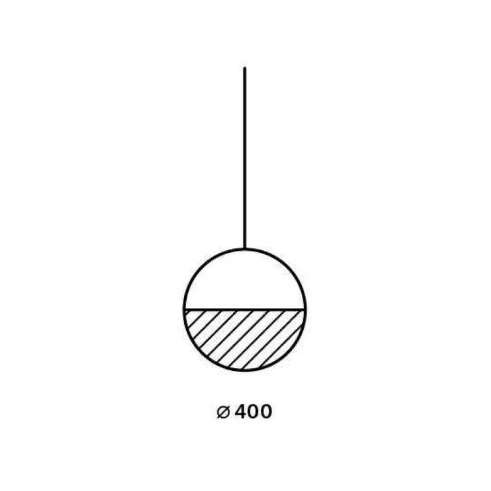 Geometric Circle 1/2 Bottom PC1142 Suspension Lamp