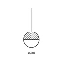 Geometric Circle 1/2 Top PC1141 Suspension Lamp