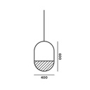 Geometric Oval 1/3 Bottom PC1145 Suspension Lamp