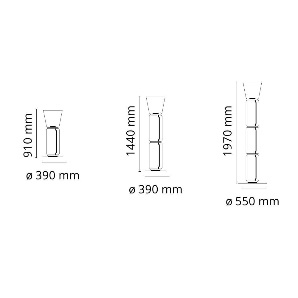 Noctambule High Cylinder &amp; Cone Floor Lamp