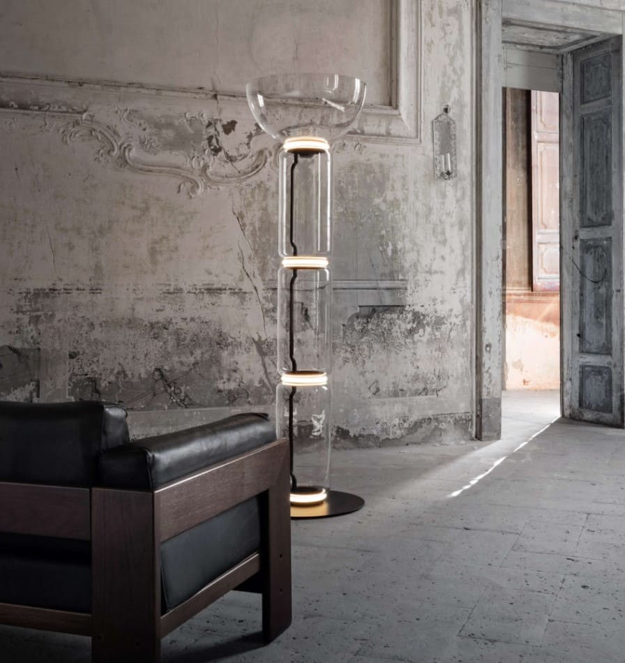 Noctambule 3 High Cylinders &amp; Bowl Floor Lamp