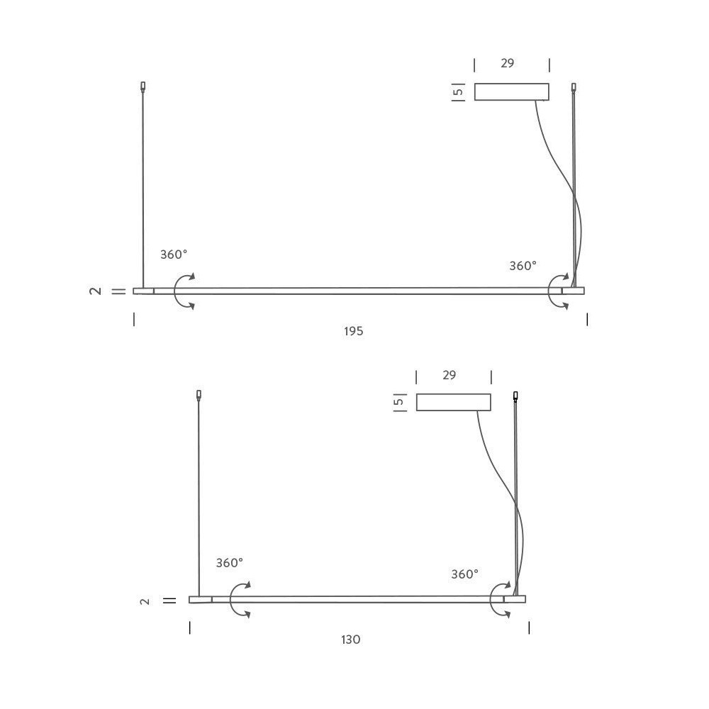 Linescapes Horizontal Suspension Lamp