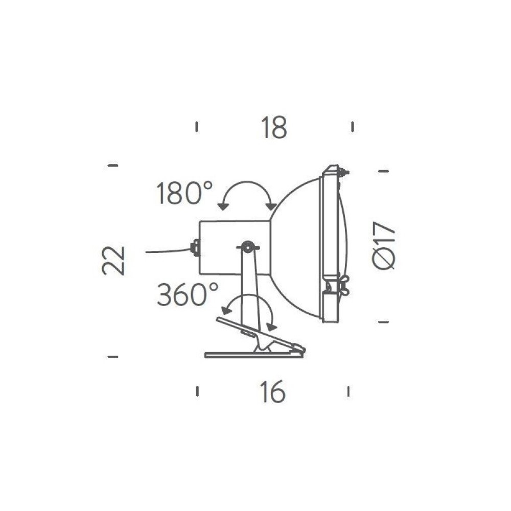 Projecteur 165 Pincer Clip Table Lamp