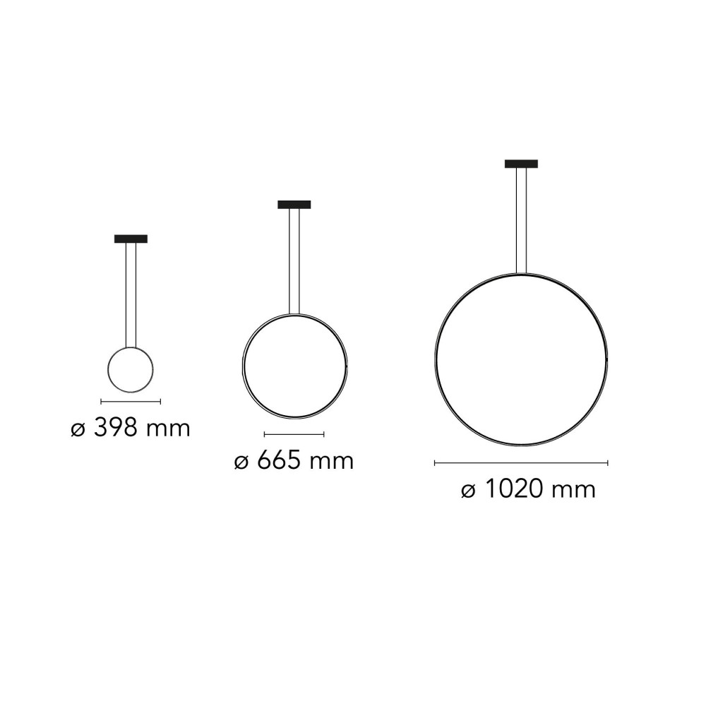 Arrangements Round Suspension Lamp