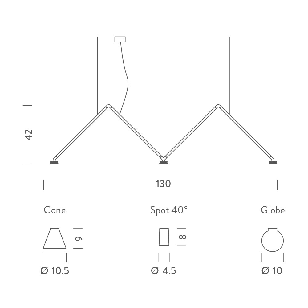 Dabliu Spot Suspension Lamp