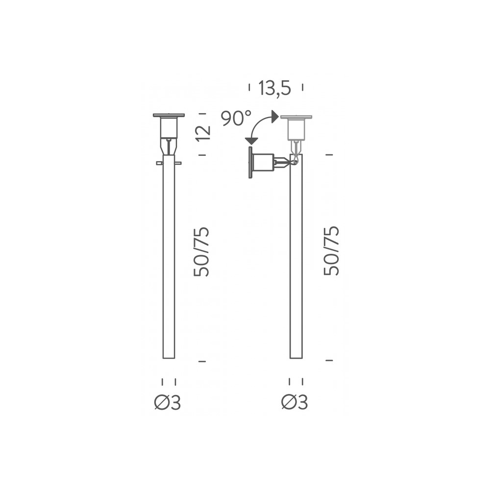 Canna Nuda Wall and Ceiling Light