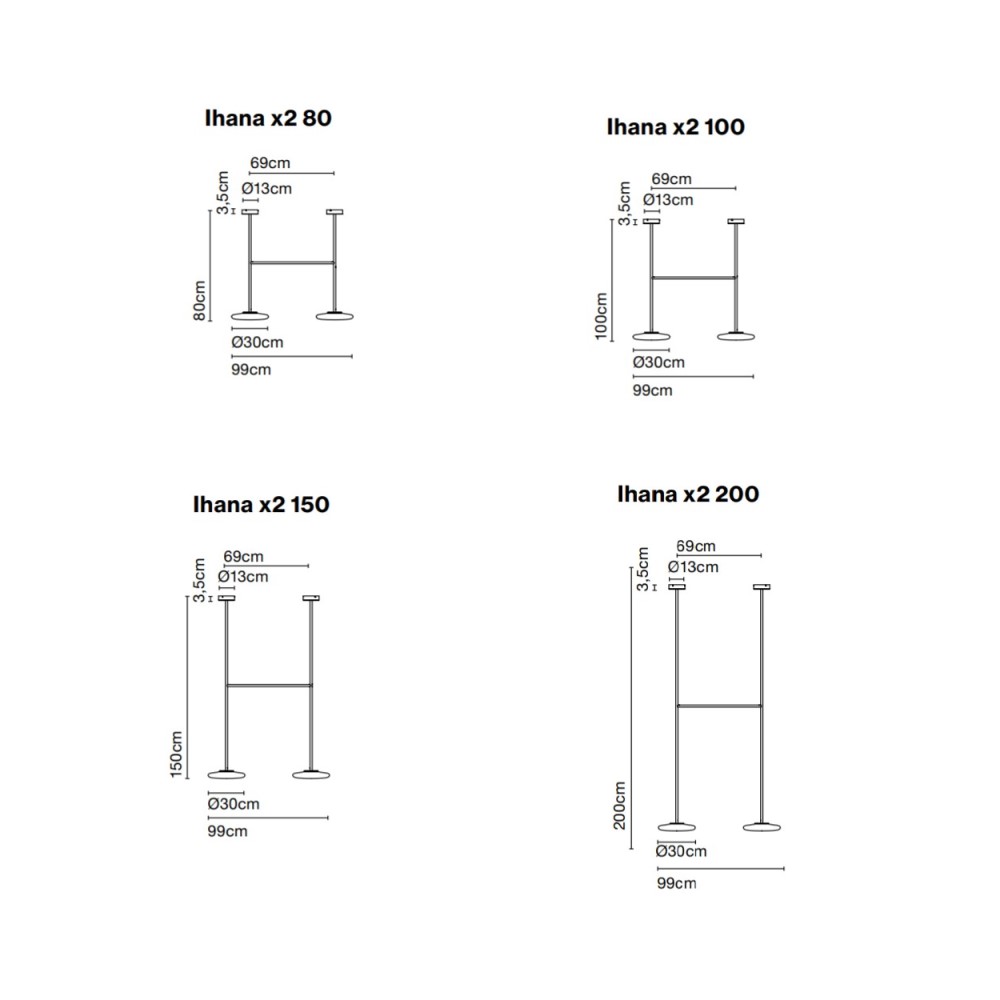 Ihana x2 Suspension and Ceiling Lamp