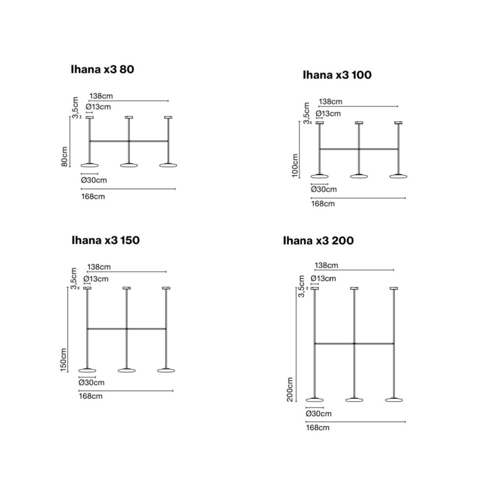 Ihana x3 Suspension and Ceiling Lamp