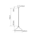 Original 1227 Brass Midi Wide Suspension Lamp