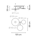 Flat, Deckenleuchten, White, 2700 K, Dali, 1-10V, Push