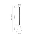 Original 1227 Brass Maxi Suspension Lamp