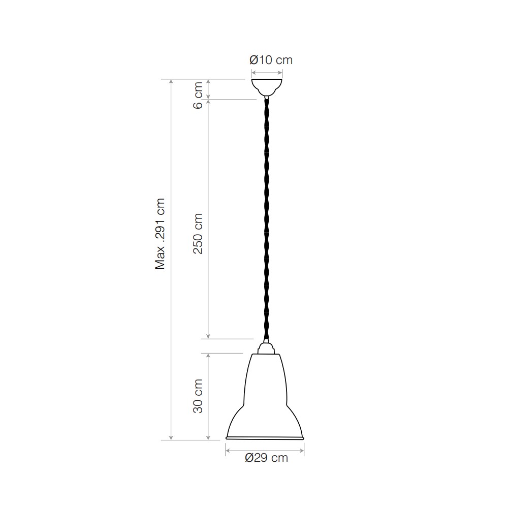 Original 1227 Brass Maxi Suspension Lamp