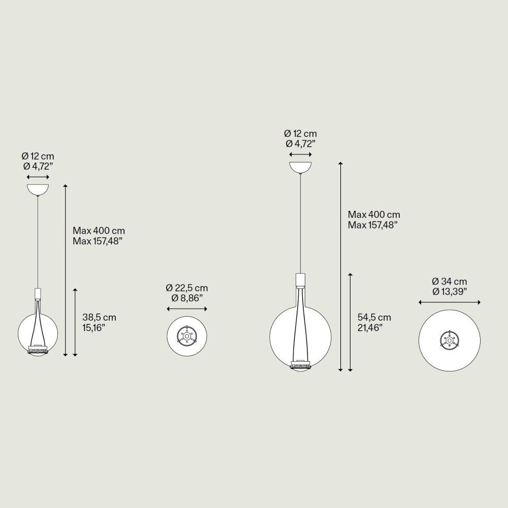 Sky-Fall Round Suspension Lamp