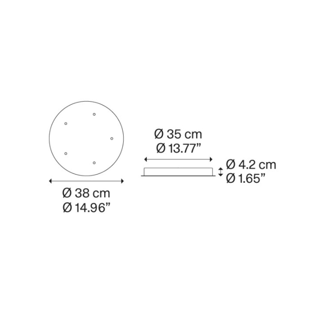 Round Cluster System for 5 lights