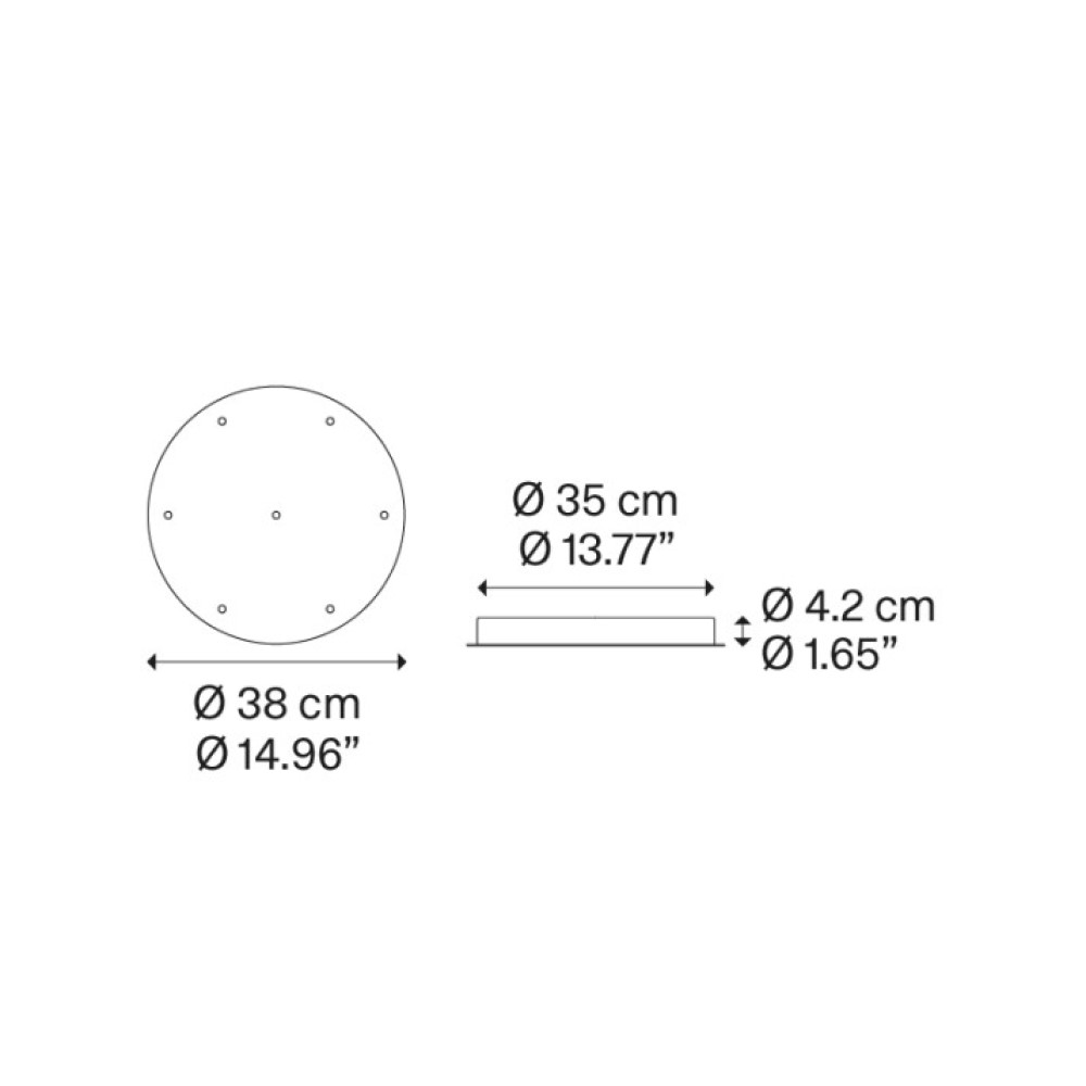 Round Cluster System for 7 lights