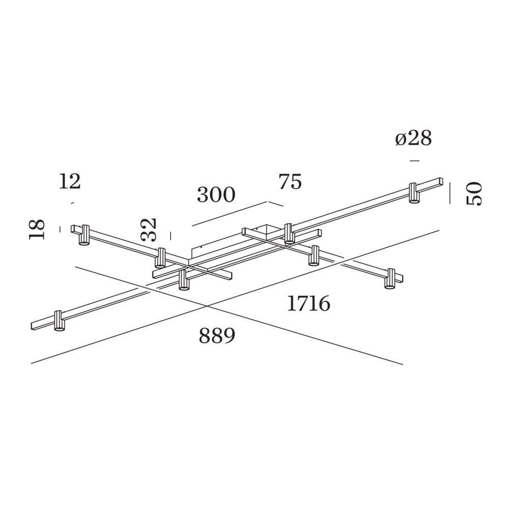 Trace Grid 1.0 Ceiling Light