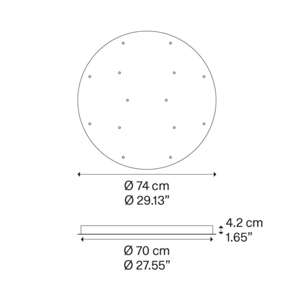 Round Cluster System for 14 lights