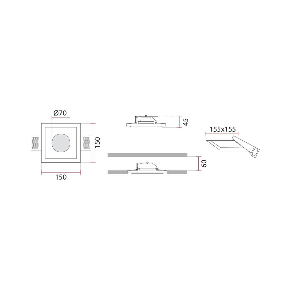 4058 Wall Recessed Light