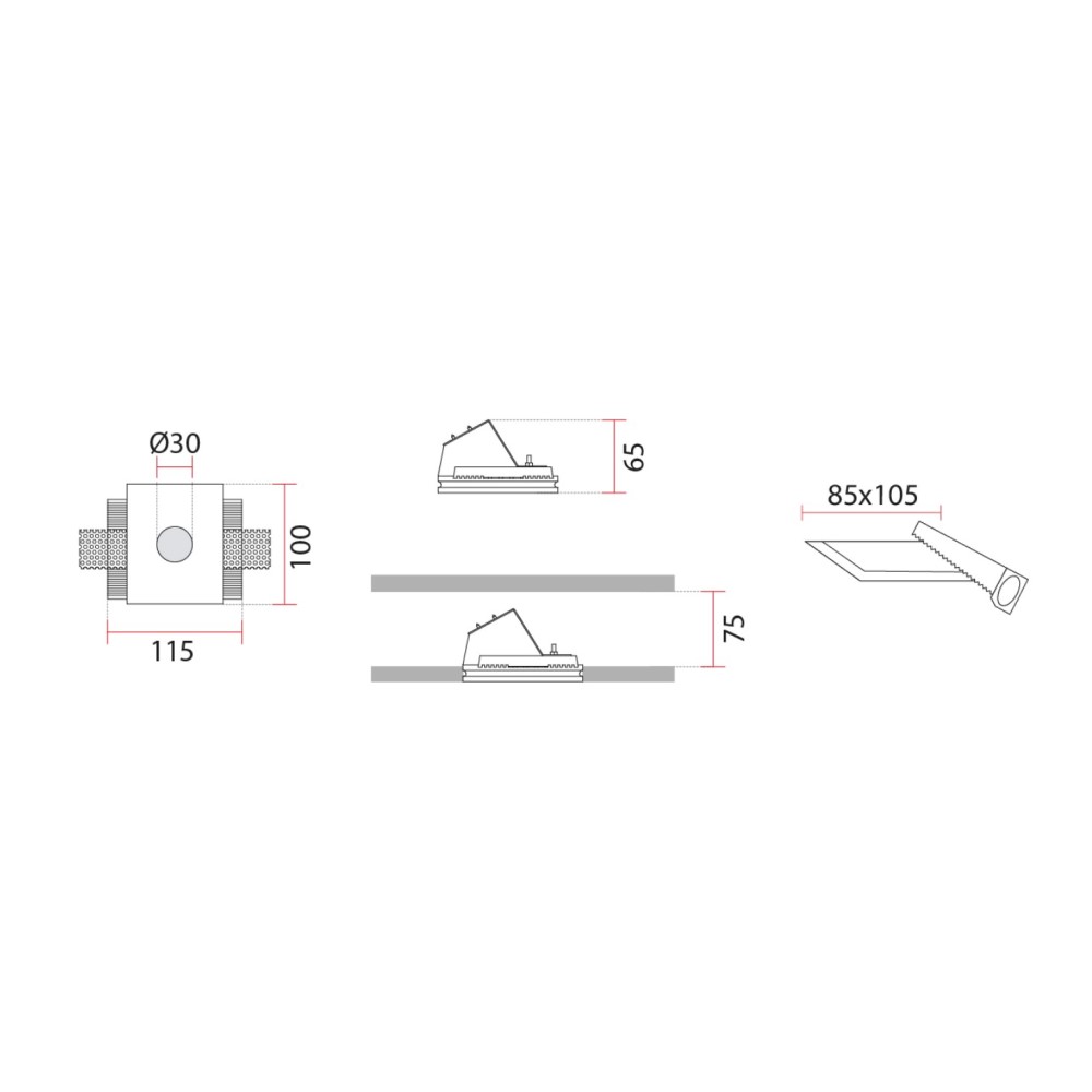 4099 Wall Recessed Light