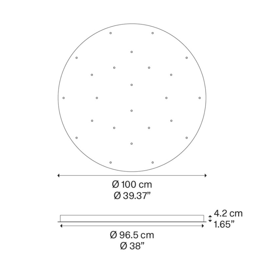 Round Cluster System for 24 lights