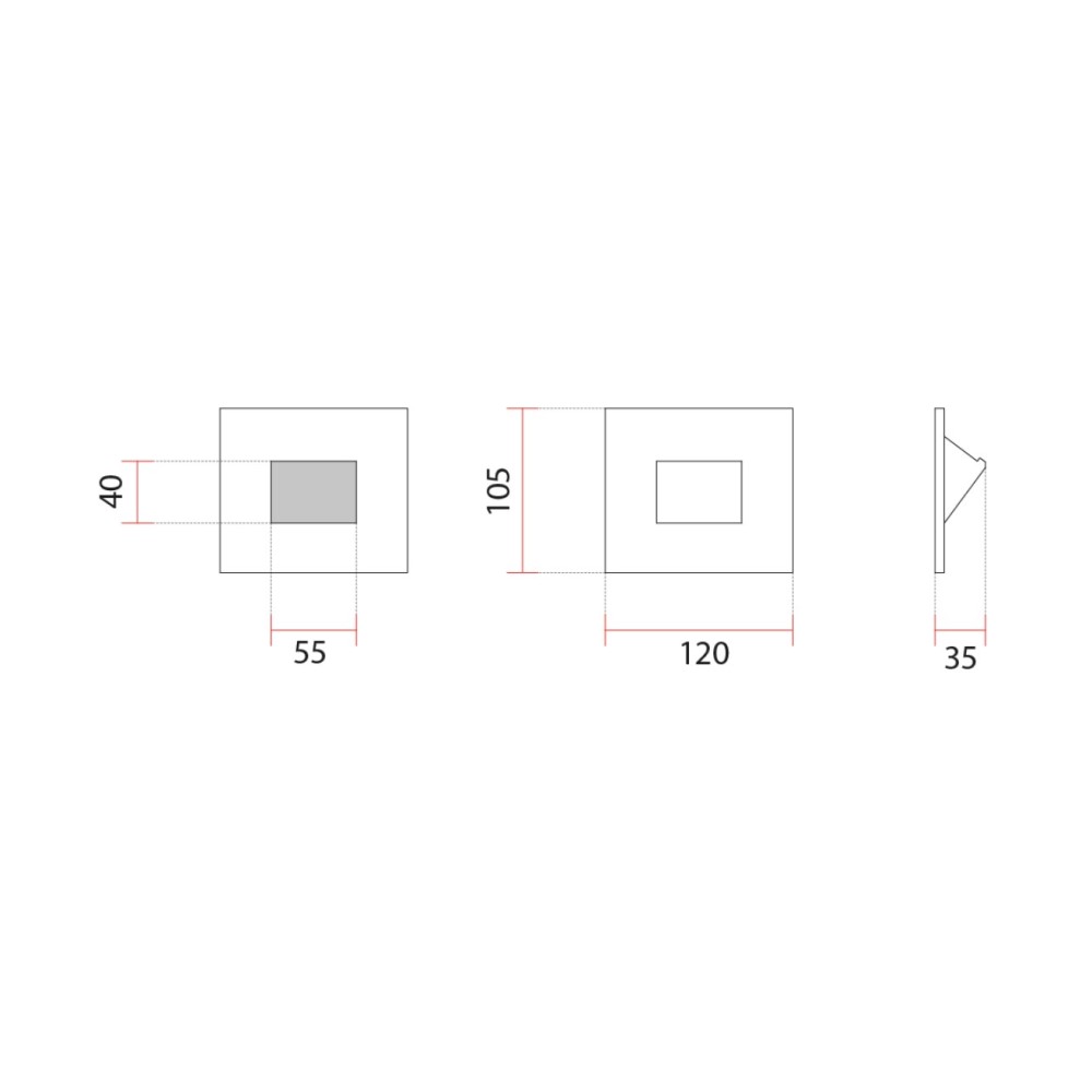 4205A Wall Recessed Light