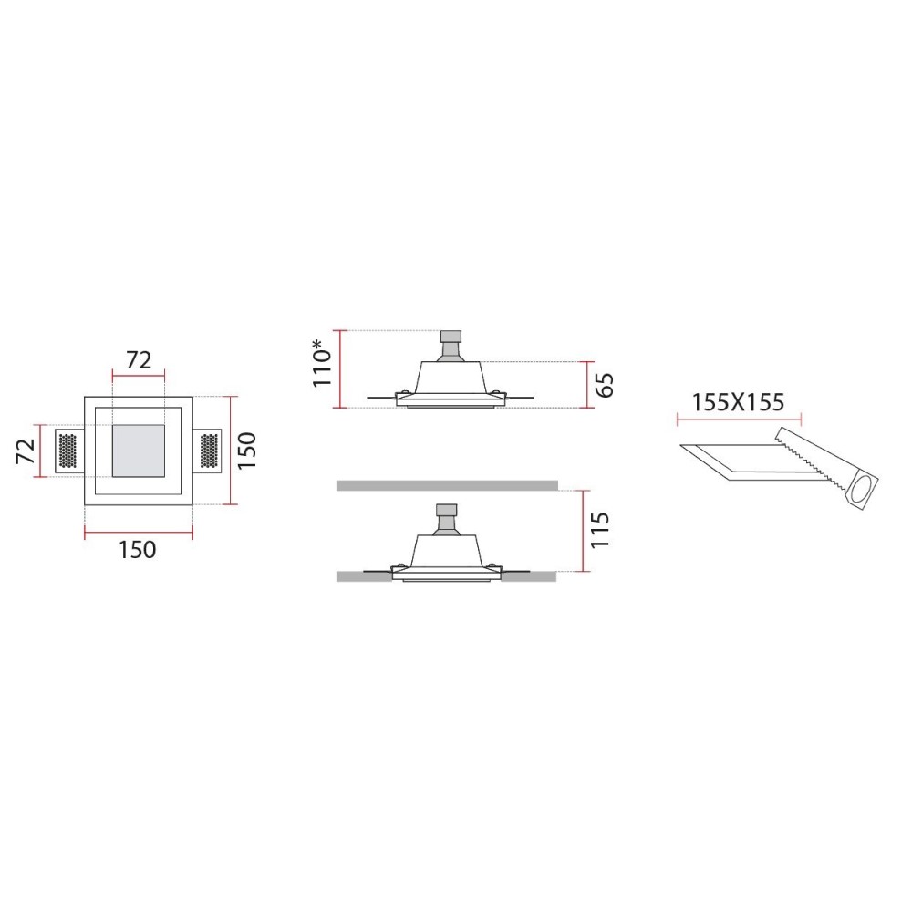 4178 Ceiling Recessed Light