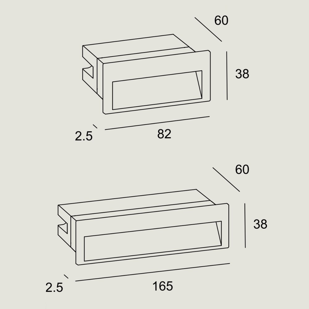 Tiny Outdoor Recessed Wall Light