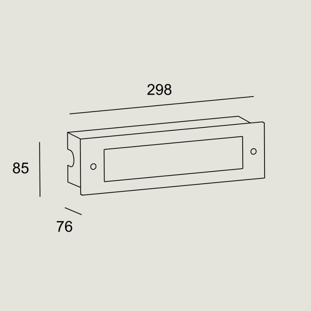 Micenas Symmetrical Outdoor Recessed Wall Light