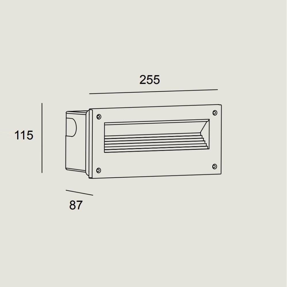 Micenas Asymmetrical Outdoor Recessed Wall Light