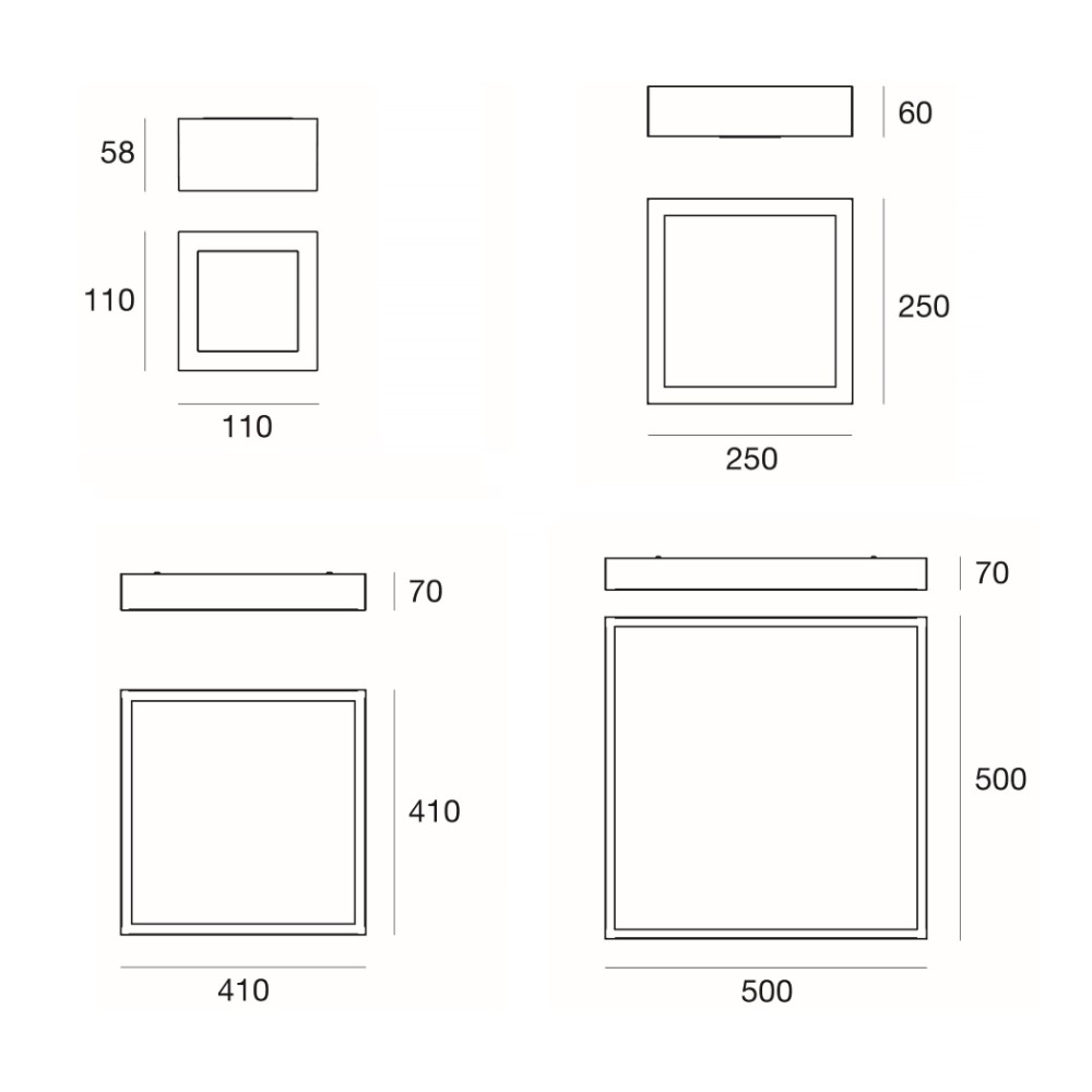 Box_SQ Wall and Ceiling Light