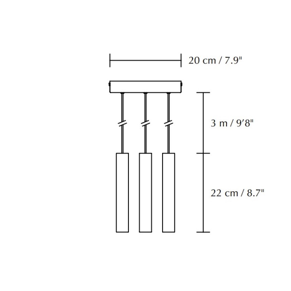Chimes Cluster 3 Suspension Lamp