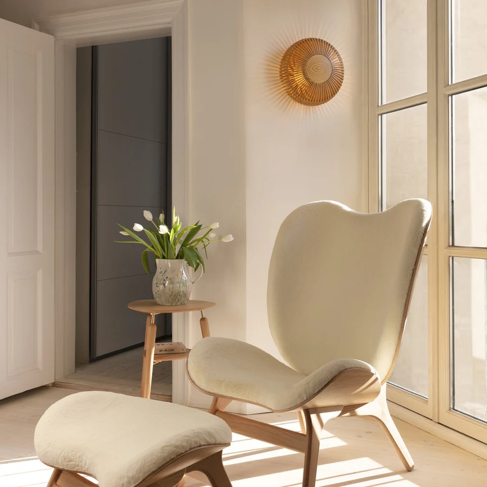 Clava Up Wood Wall Light