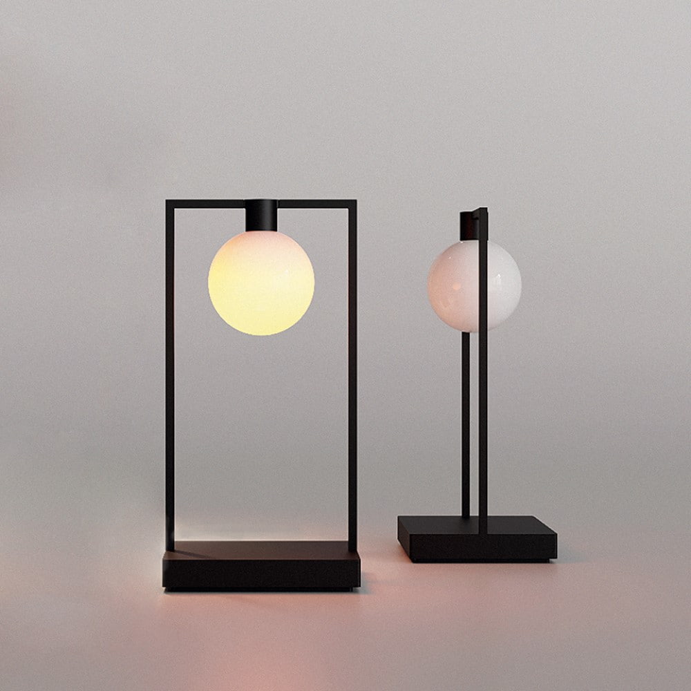Curiosity With Sphere Portable Table Lamp