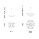 Lampada Esagonale Suspension Lamp