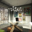 Led Net Circle Suspension Lamp