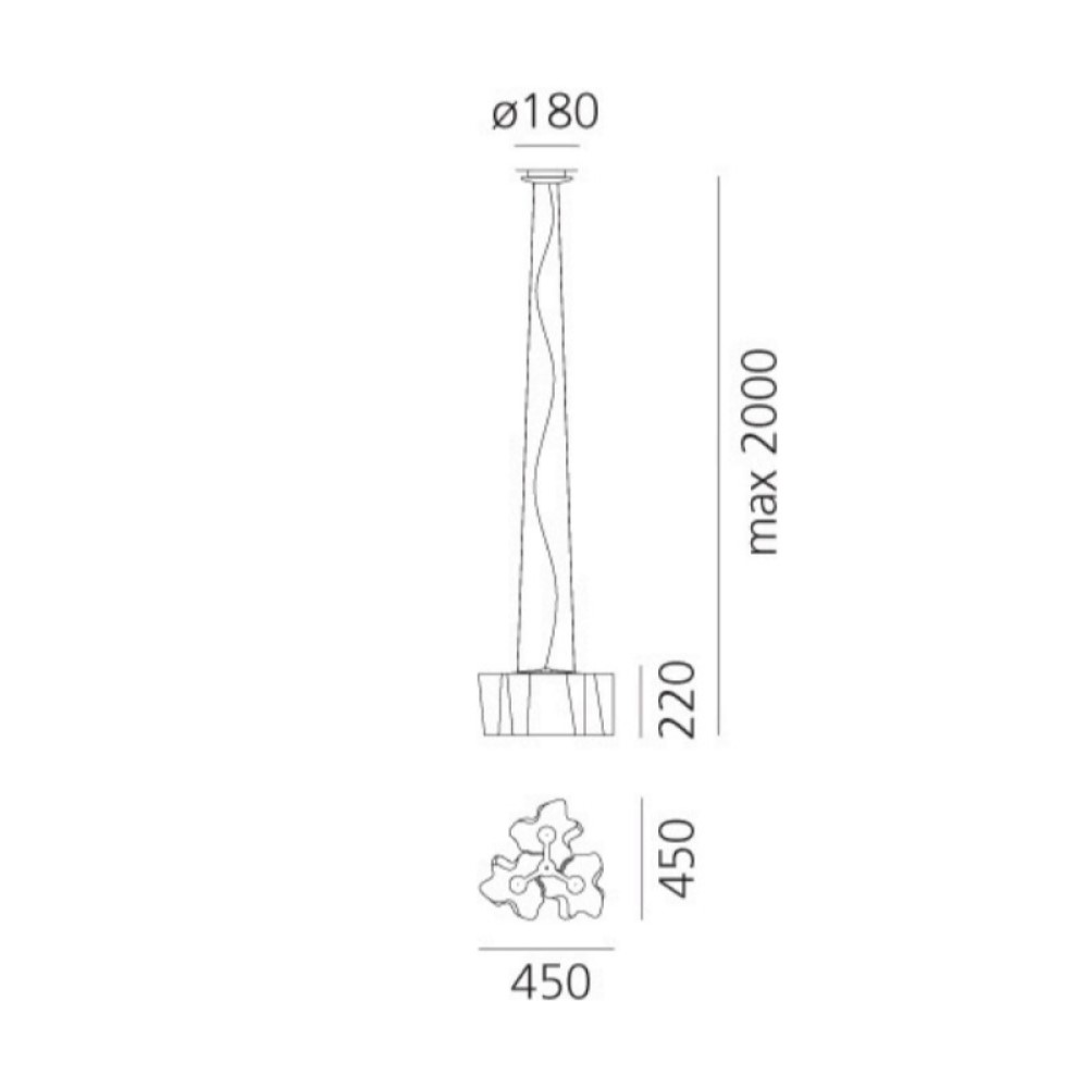 Logico Mini 3X120° Suspension Lamp
