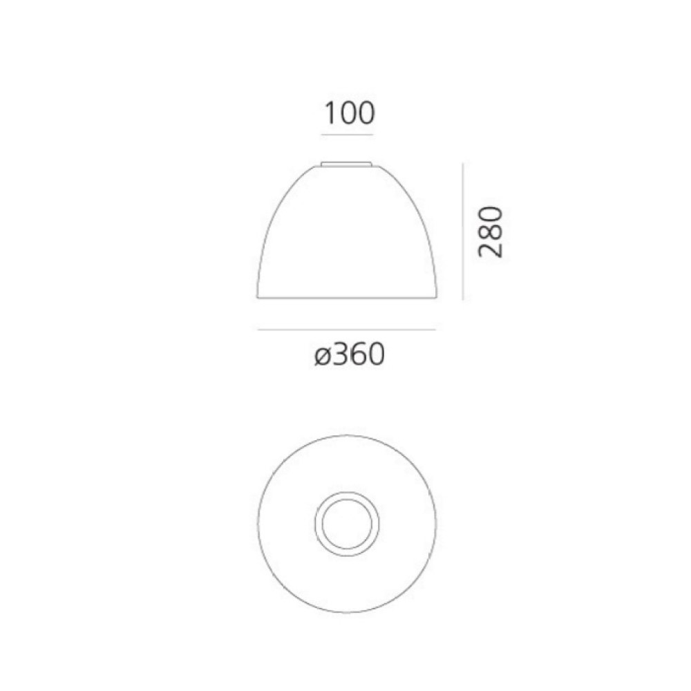 Nur Mini Gloss E27 Ceiling Light