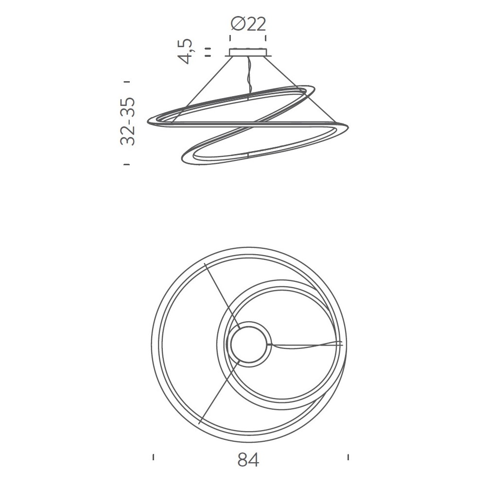 Kepler Minor Downlight Suspension Lamp