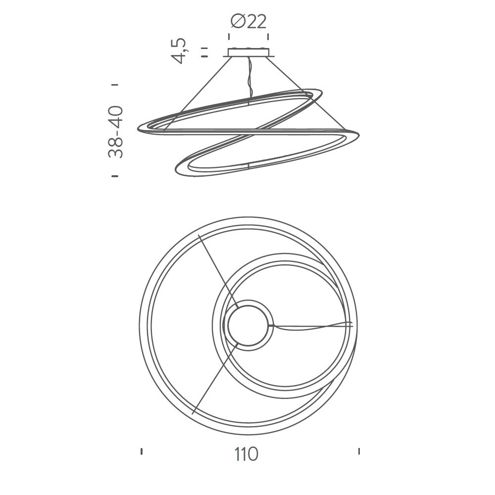 Kepler Downlight Suspension Lamp