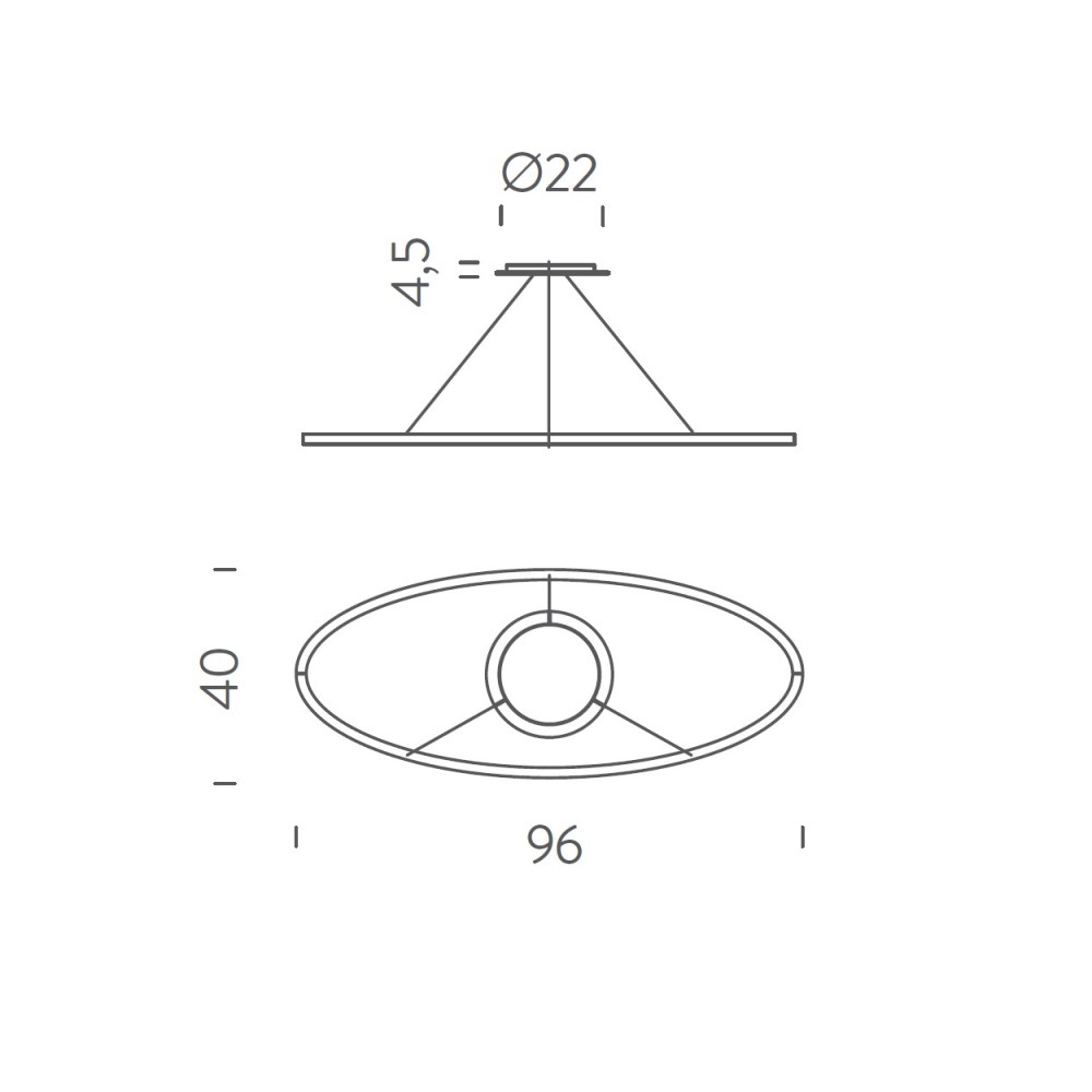 Ellisse Minor Suspension Lamp