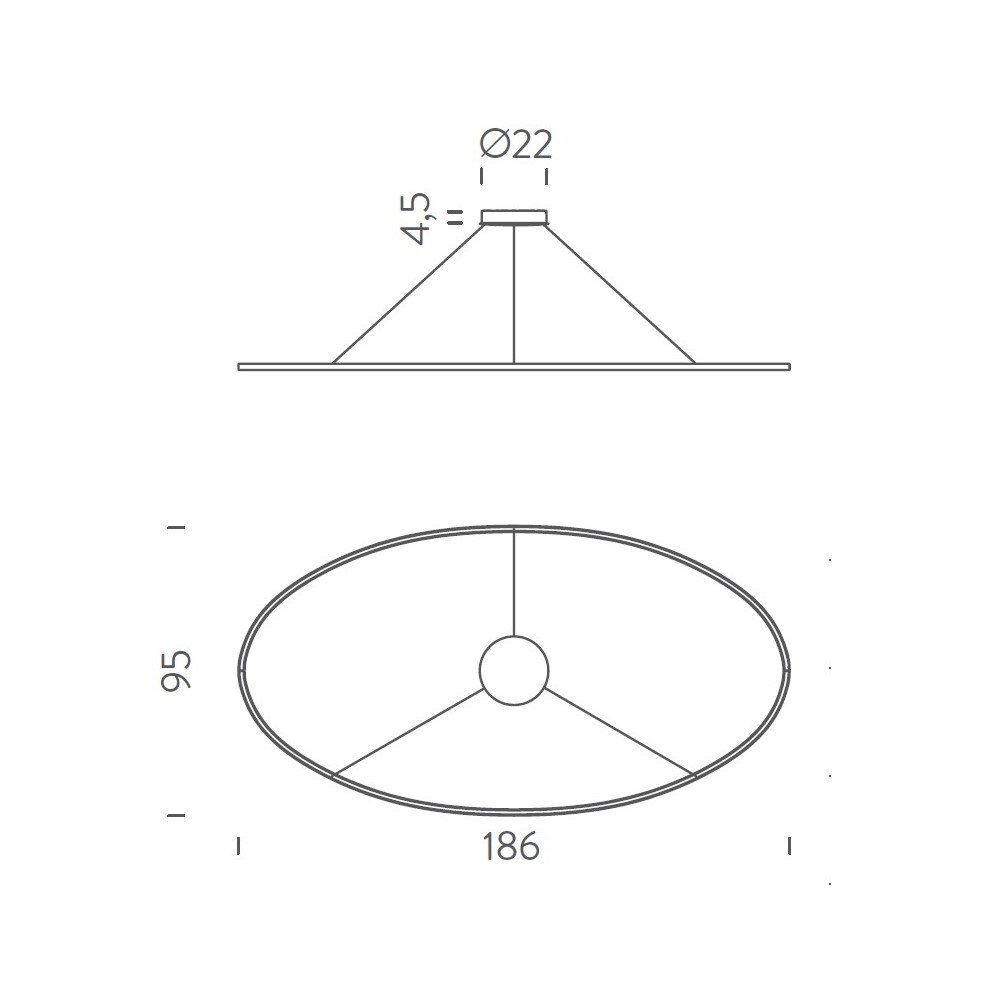 Ellisse Mega Suspension Lamp