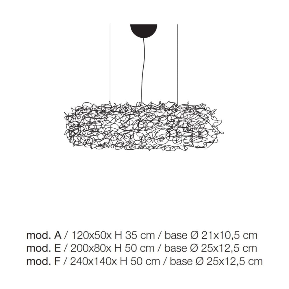 Fil de Fer Nuvola Suspension Lamp